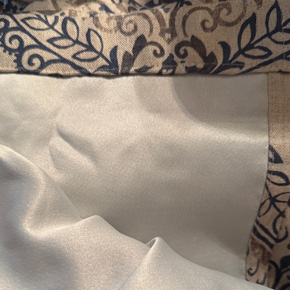 Decorative curtains with Blue and Brown Pattern 52”widex54” long. 6 panels avail - Picture 3 of 3